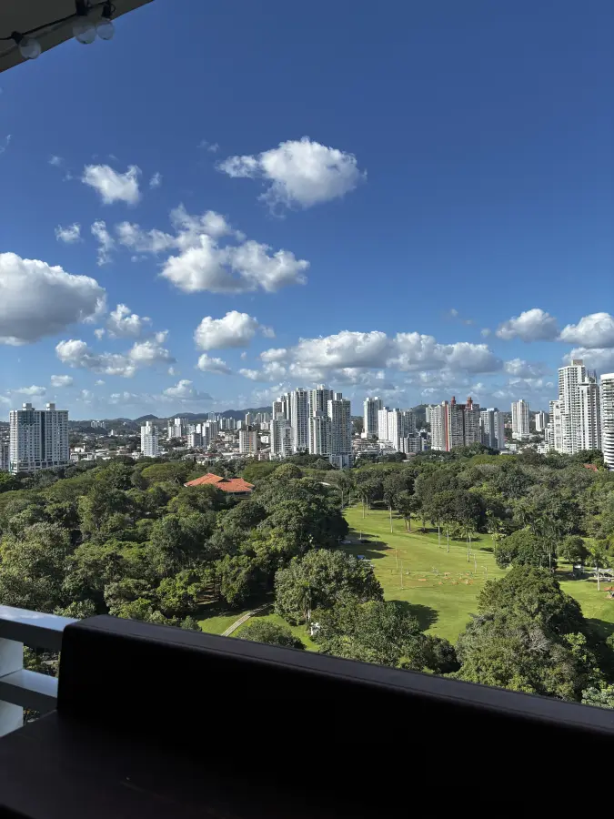 La vista desde el balcón